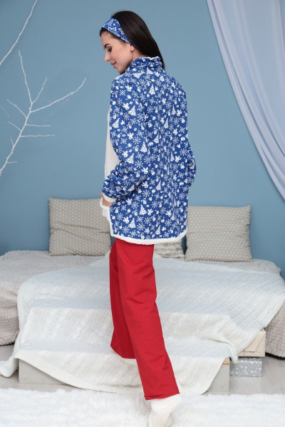 Брюки, джемпер, повязка T&N 7168 синий-красный - фото 7