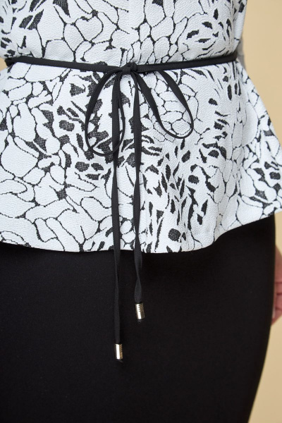 Джемпер DaLi 2198 белый-бисер-камушки - фото 4