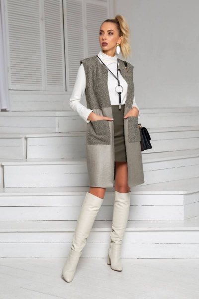 Жилет DoMira 06-19 оливковый - фото 1