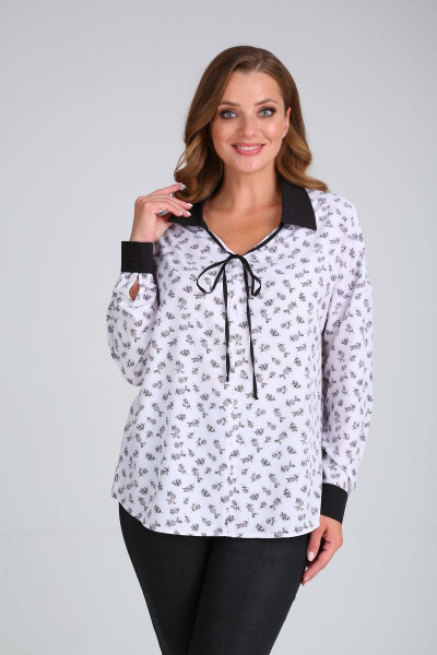 Блуза демисезонная свободного силуэта с отделочной шнуровкой Modema м.521/2 - фото 2