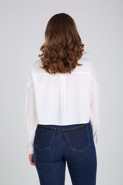 Рубашка свободного покроя из вискозы для делового образа Modema м.523/1 - фото 6