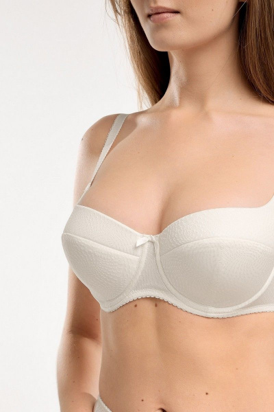 Бюстгальтер балконет из трикотажа бежевый Milady 195 9.28 - фото 4