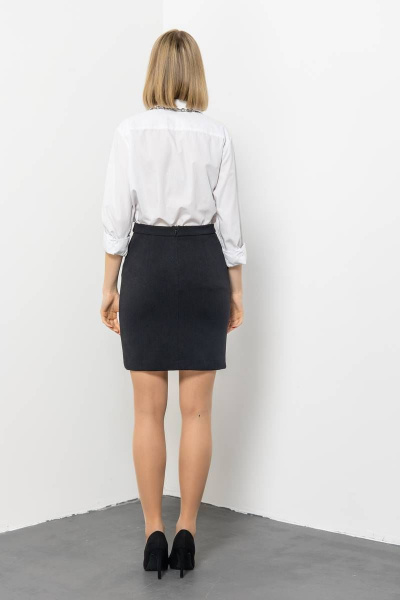 Деловая юбка из текстиля для офисного гардероба Domna 71115 черный(170) - фото 2