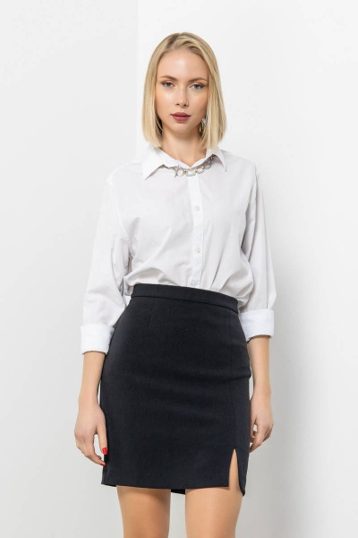 Деловая юбка из текстиля для офисного гардероба Domna 71115 черный(170) - фото 1