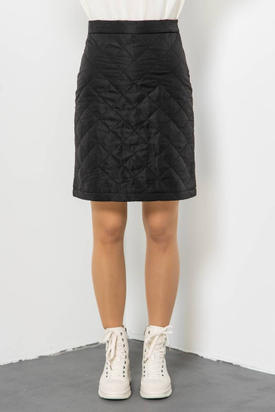 Черная юбка из текстиля для офисного и повседневного гардероба Domna 71118 черный - фото 1