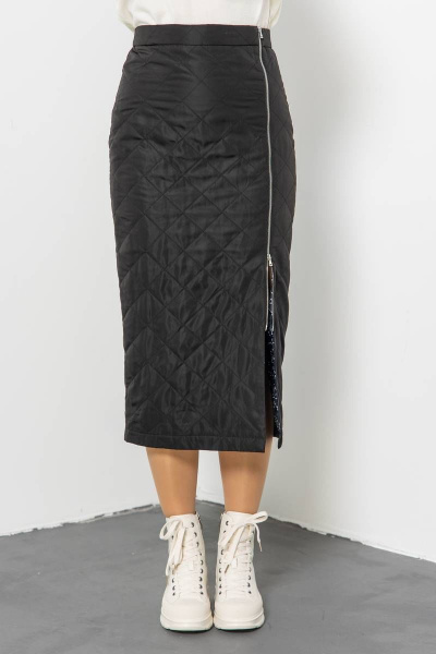 Черная юбка из текстиля для делового образа Domna 71119 черный - фото 2