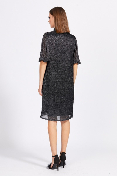 Платье из прозрачного трикотажа с металлизированным эффектом EOLA 2163 серебро - фото 7