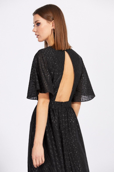 Платье из креп-шифона с жаккардовым рисунком EOLA 2169 черный - фото 7