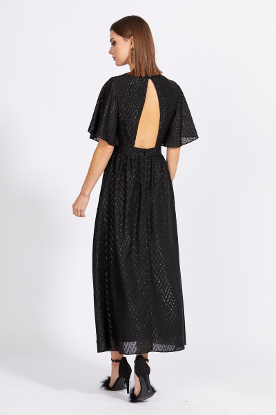 Платье из креп-шифона с жаккардовым рисунком EOLA 2169 черный - фото 6