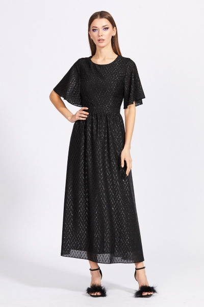 Платье из креп-шифона с жаккардовым рисунком EOLA 2169 черный - фото 1