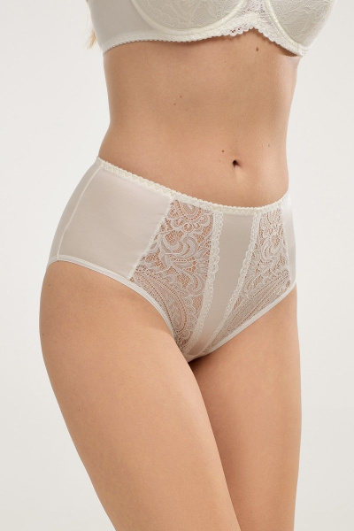 Трусы высокие из эластичного полотна с кружевом, На каждый день Milady 256 9.22 - фото 1