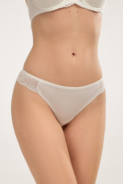 Трусы-стринг из эластичного полотна и кружева, комфортные Milady 385 9.22 - фото 1