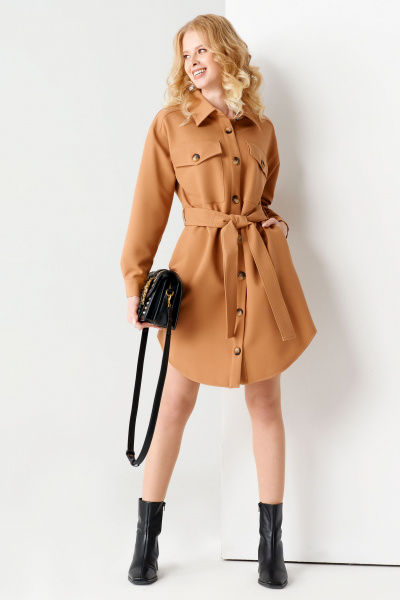 Платье Панда 55680w бежевый - фото 1