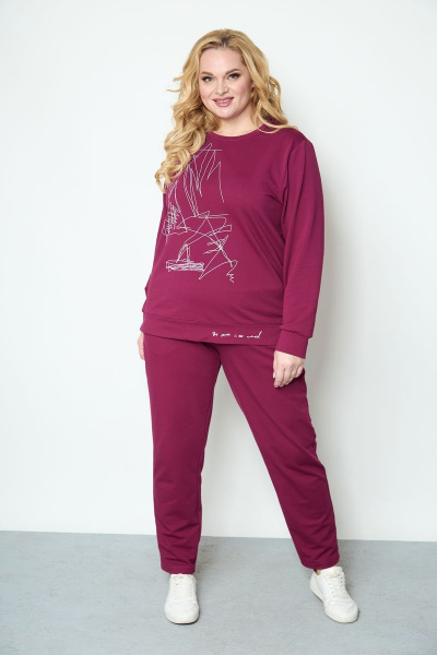 Брюки, свитшот STEFANY 2046-2 фуксия - фото 1