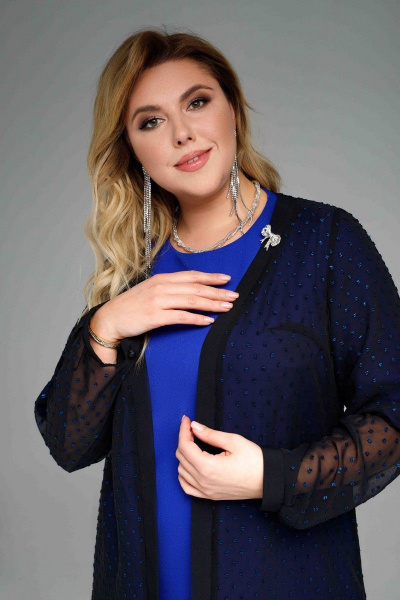 Накидка, платье Pretty 2118 электрик-черный - фото 2