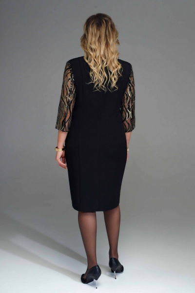 Платье Pretty 2127 черный_золото - фото 4