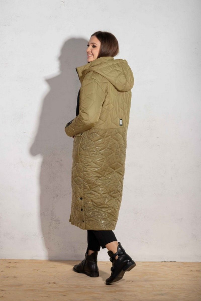 Пальто Angelina 217 горчица - фото 4