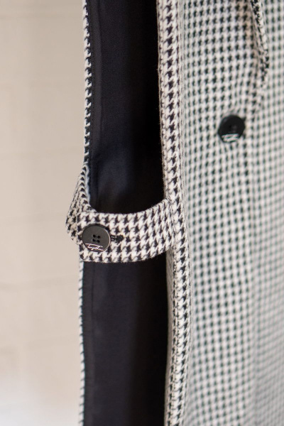 Демисезонный жилет свободного кроя из вязаного тканя Luna 015/1 гусиная_лапка - фото 6