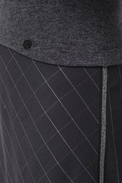 Платье на каждый день из трикотажа и текстиля с лампасами Линия Л Б-1704 - фото 2