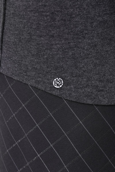 Платье на каждый день из трикотажа и текстиля с лампасами Линия Л Б-1704 - фото 3