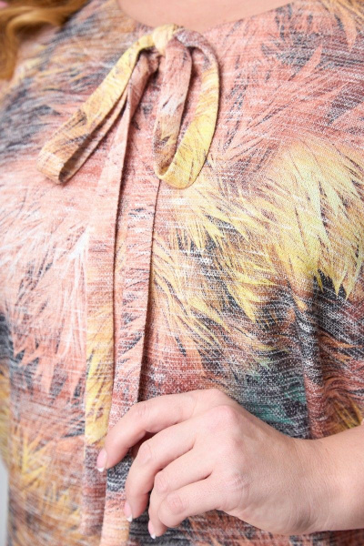 Желтая блуза с нагрудными вытачками и асимметричным низом Anelli 831 желтые_тона - фото 4