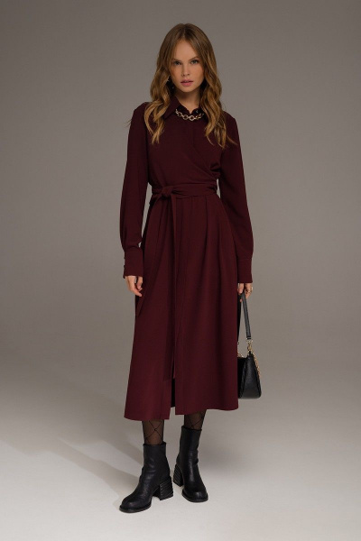 Платье PiRS 3546 бордо - фото 1