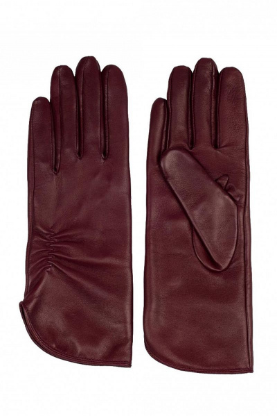 Перчатки из натуральной кожи и трикотажа для зимы ACCENT 119р бордовый - фото 1