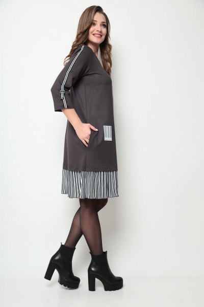 Платье Michel chic 2084 графитовый - фото 3