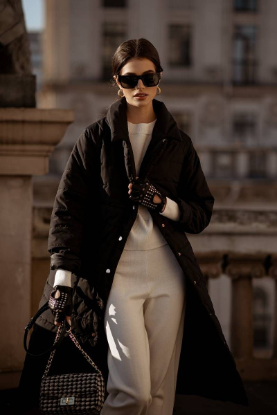 Пальто JKY GA-014 черный - фото 1