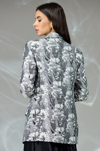 Жакет Angelina & Сompany 644 черно-белый - фото 3