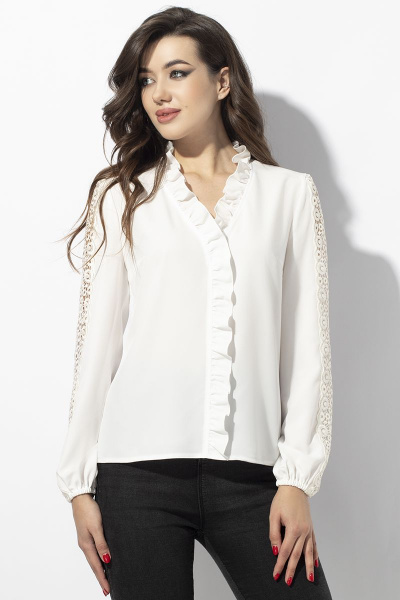 Блуза VIZAVI 652.2 молоко - фото 4