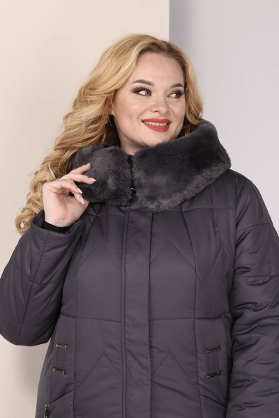 Пальто Shetti 2041 графит - фото 8