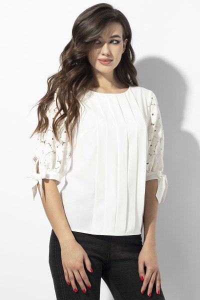 Блуза VIZAVI 656 молоко - фото 5