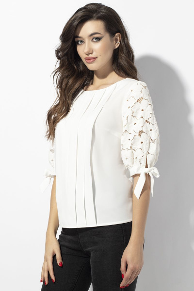 Блуза VIZAVI 656 молоко - фото 2