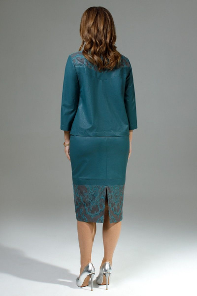 Блуза, юбка TEZA 3737 изумруд - фото 3