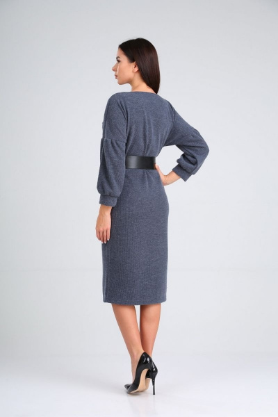 Платье AMORI 9550 синий - фото 4