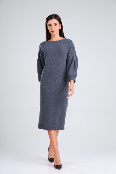 Платье AMORI 9550 синий - фото 3