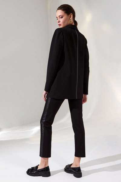 Костюм черный деловой из трикотажа демисезонный DAVYDOV 6029.1 - фото 6