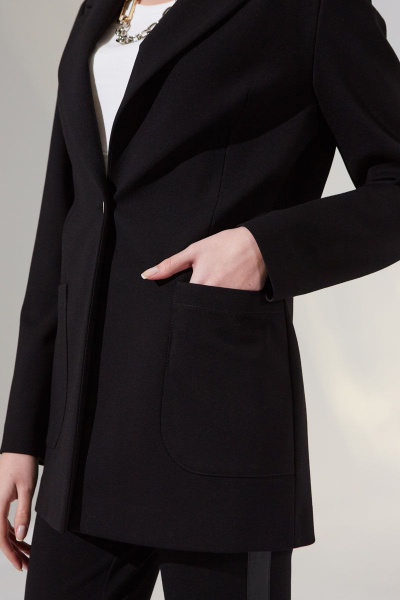 Костюм черный деловой из трикотажа демисезонный DAVYDOV 6029.1 - фото 5