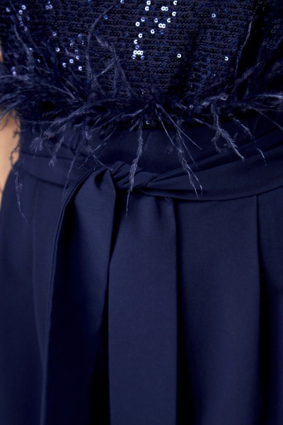 Костюм из жакета и брюк палаццо для делового образа Anelli 1190 синий - фото 18