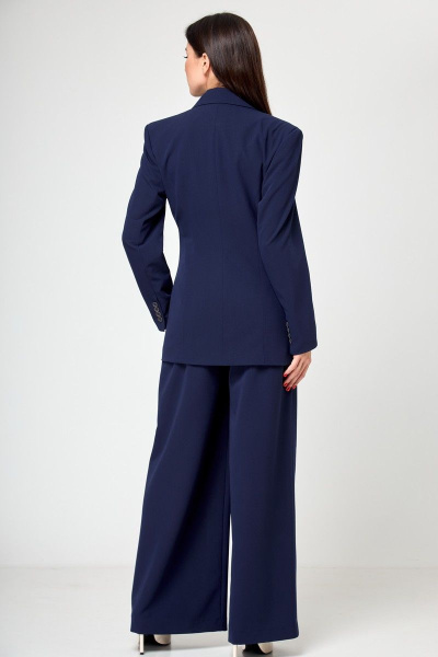 Костюм из жакета и брюк палаццо для делового образа Anelli 1190 синий - фото 8