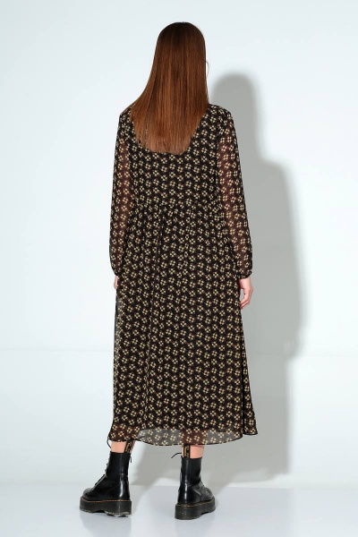 Платье и жакет демисезонный повседневный стиль из текстиля Liona Style 813 мелкие_цветочки - фото 6