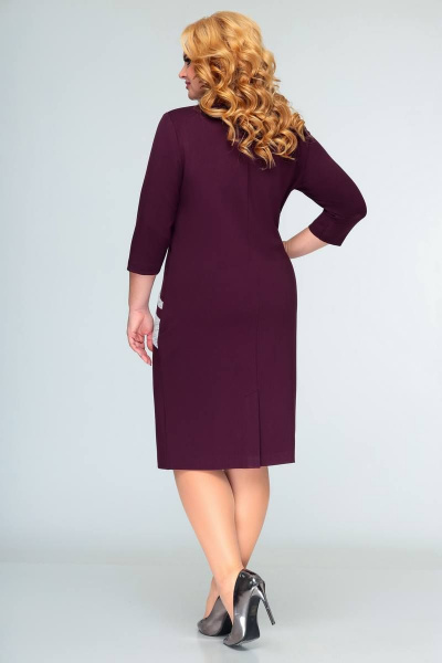 Платье Swallow 402 бордо - фото 5