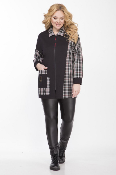 Блуза приталенного силуэта из клетчатой ткани Matini 4.1562/1 - фото 4