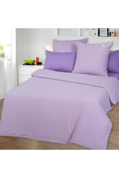 Пододеяльник из хлопка трикотаж на молнии Евро фиолетовый АРТПОСТЕЛЬ 263 одуванчик - фото 1