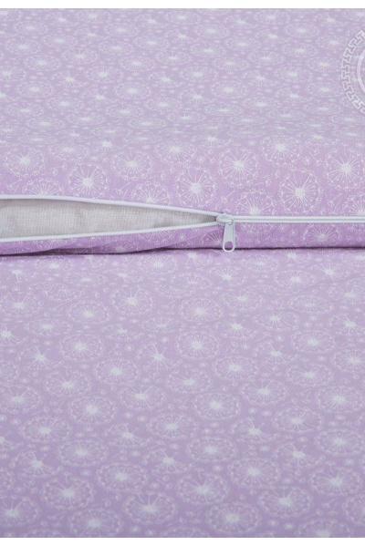 Пододеяльник из хлопка трикотаж на молнии Евро фиолетовый АРТПОСТЕЛЬ 263 одуванчик - фото 2