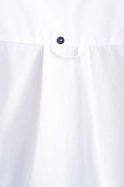 Рубашка с асимметричной манжетой и свободным силуэтом из хлопка GRATTO 4137 белый - фото 10