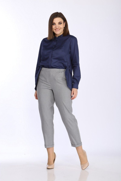 Блуза Lady Style Classic 2393/1 темно-синий - фото 5