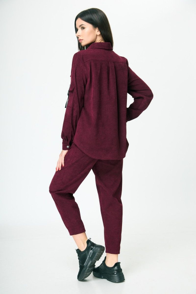 Брюки Anelli 1041 спелая-вишня - фото 3