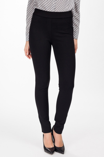 Брюки трикотажные с имитацией застежки и карманами Femme & Devur 1458 1.3F(170) - фото 1